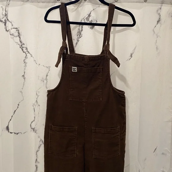 Lucy & Yak Brown Corduroy Overalls/Dungarees - Picture 3 of 14